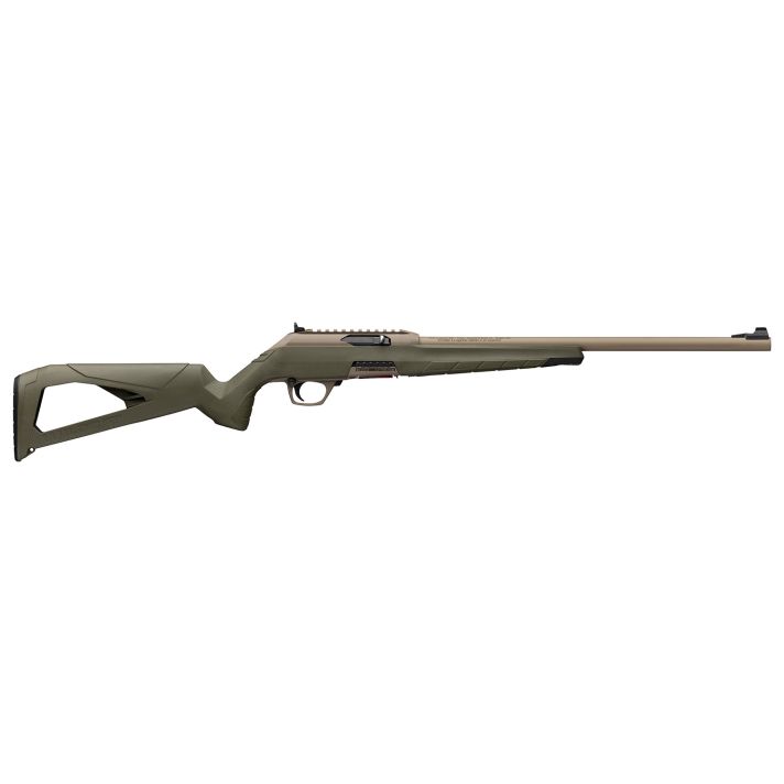 Winchester Repeating Arms 521158102 Wildcat SR 22 LR 10+1 16.50" Flat Dark Earth Button Rifled Barrel, Flat Dark Earth Picatinny Rail Polymer Receiver, Adj Cheek Piece & LOP OD Green Synthetic Stock