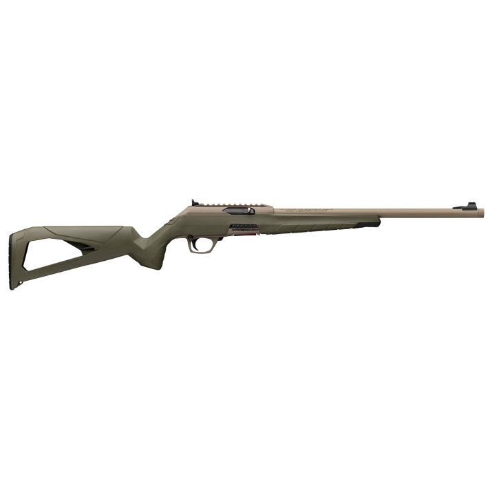 Winchester Repeating Arms 521159102 Wildcat SR 22 LR 10+1 16.50" Flat Dark Earth Threaded Barrel, Flat Dark Earth Picatinny Rail Polymer Receiver, Adj Cheek Piece & LOP OD Green Synthetic Stock