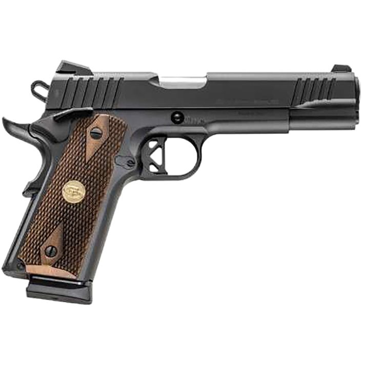 Charles Daly 440211 Superior45 ACP 10+1 5" Stainless Steel Barrel, Black Serrated Steel Slide, Black Steel Frame w/Beavertail, Walnut Diamond Checkered Grip