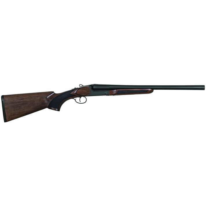 Charles Daly 930391 500 Coach 20 Gauge Break Open 3" 2rd 20" Black Side By Side Barrel, Steel Receiver, Fixed w/Pistol Grip Checkered Walnut Walnut Stock