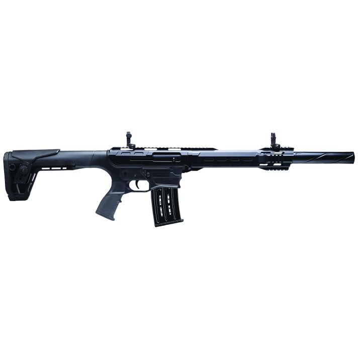 Charles Daly 930411 AR-12A12 Gauge Semi-Auto 3" 5+1 18.50" Black Steel Barrel, Black Picatinny Rail Aluminum Receiver, Black Adj w/Pistol Grip Synthetic Stock