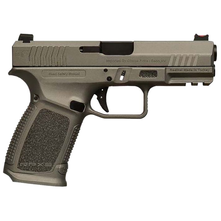 Gforce Arms GFRPX3C9TGF Exodus9mm Luger 15+1 4.02" Black Steel Barrel, Tactical Gray Cerakote Serrated Steel Slide, Tactical Gray Polymer Frame w/Accessory Rail, Textured Grip