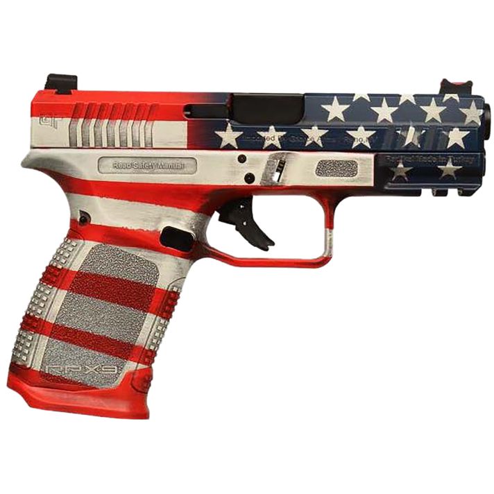 Gforce Arms GFRPX3C9USA Exodus9mm Luger 15+1 4.02" Black Steel Barrel, USA Cerakote Serrated Steel Slide, USA Cerakote Polymer Frame w/Accessory Rail, Textured Grip