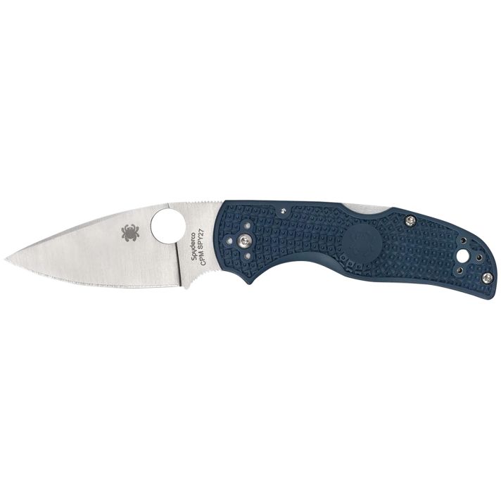 Spyderco C41PCBL5 Native 5 Lightweight 2.95" Folding Spear Point Plain CPM SPY27 SS Blade Cobalt Blue FRN Handle Includes Pocket Clip