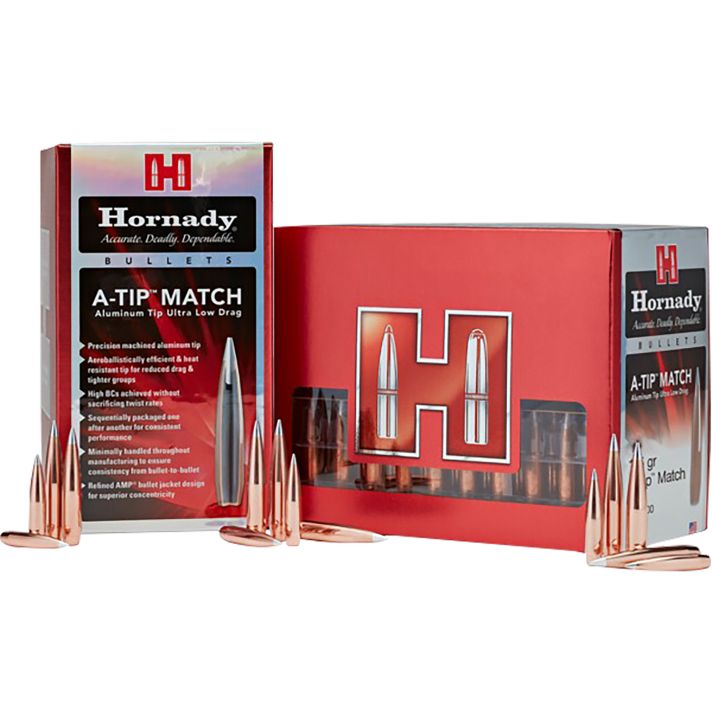 Hornady 26382 6mm .264 153gr A-Tip Match 500 Per Box/6 Case