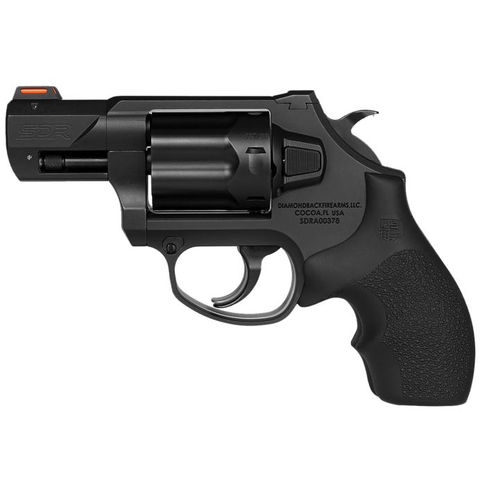 Diamondback DB0700S001 SDR357 Mag/38 Special +P 6Shot 2" Black Nitride Stainless Steel Barrel, Cylinder & Frame, Black Hogue Rubber Grip, Exposed Hammer