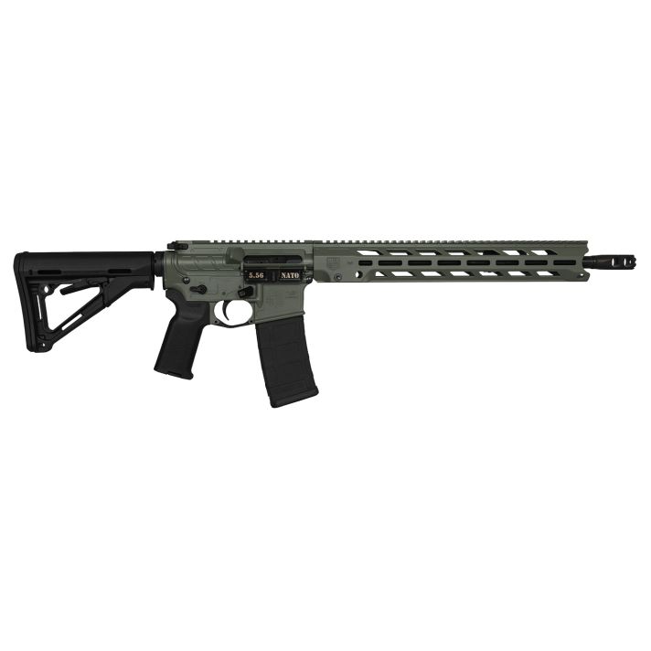 Diamondback DB1784K791 DB15 Obsidian 5.56 NATO 30+1 16" Black Nitride Threaded Barrel, Jungle Green Cerakote Picatinny Rail Aluminum Receiver, Magpul CTR Black Synthetic Stock & Magpul MOE K2 Grip