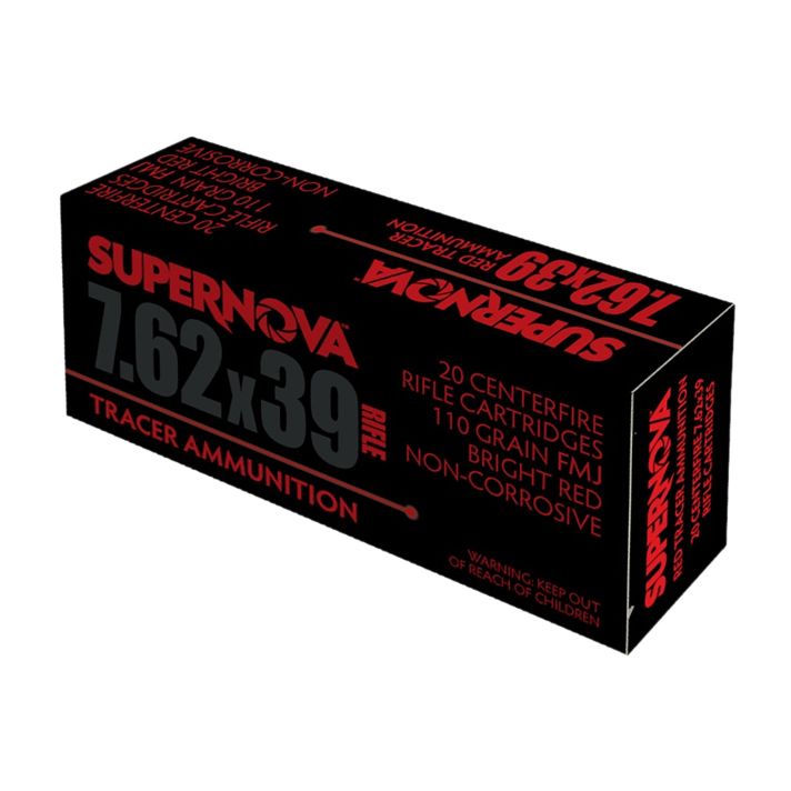 Piney Mountain Ammunition PMSN762R Red Tracer7.62mm 110gr Full Metal Jacket 20 Per Box/10 Case