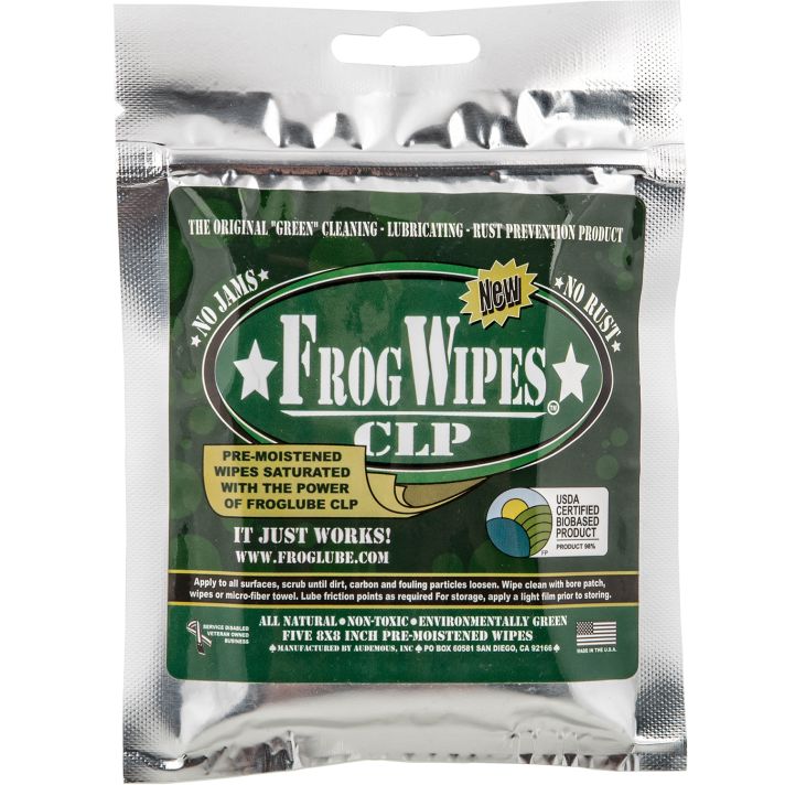 FrogLube 14936 Frog WipesZiplock 5 Pack