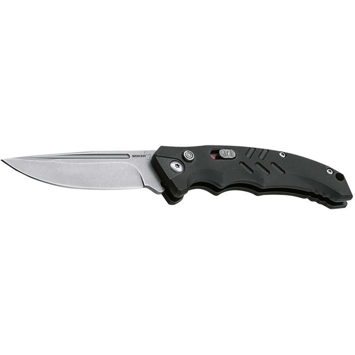 Boker 01BO482 Intention IIFolding Drop Point Plain D2 Steel Blade Black G10 Handle