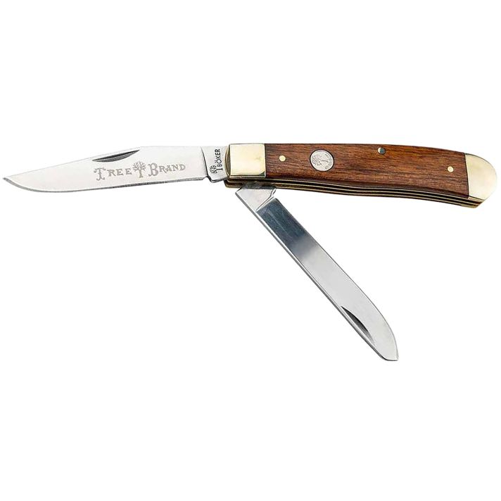 Boker 110832 Trapper 2.0 Clip Point/Spey Plain D2 Steel Blade Rosewood Tulip Wood Handle