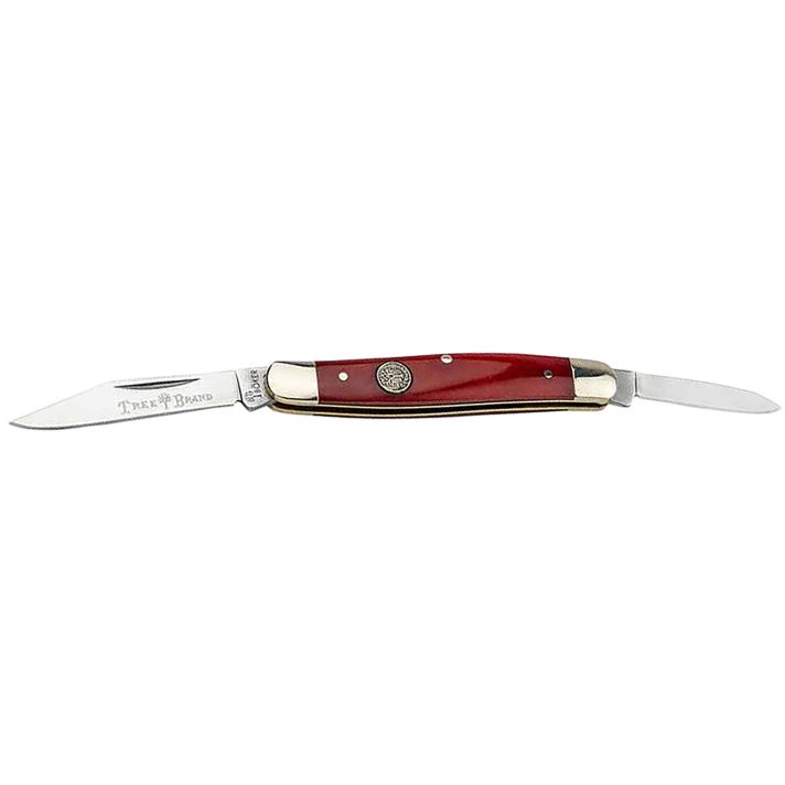 Boker 110844 Pen Knife Traditional Pen/Spear Plain D2 Steel Blade Smooth Red Bone Handle