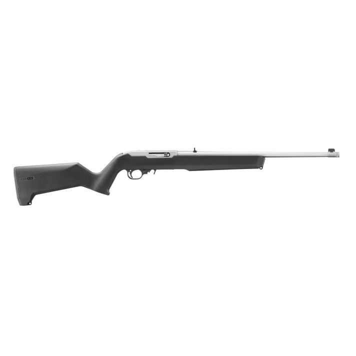 Ruger 31217 10/2222 LR 10+1 18.50" Clear Satin Threaded Barrel, Drilled & Tapped Receiver, M-LOK Forend, Black Magpul MOE X-22 Synthetic Stock