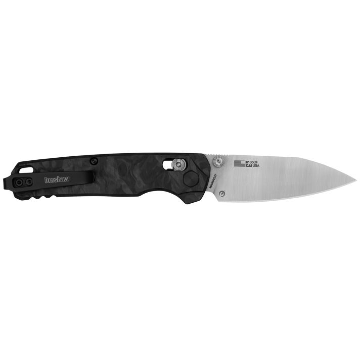 Kershaw 6105CF Bel AirFolding/Reverse Tanto Plain Blackwash CPM MagnaCut Steel Blade/Bright Nickel Cerakote 6061-T6 Aluminum Handle