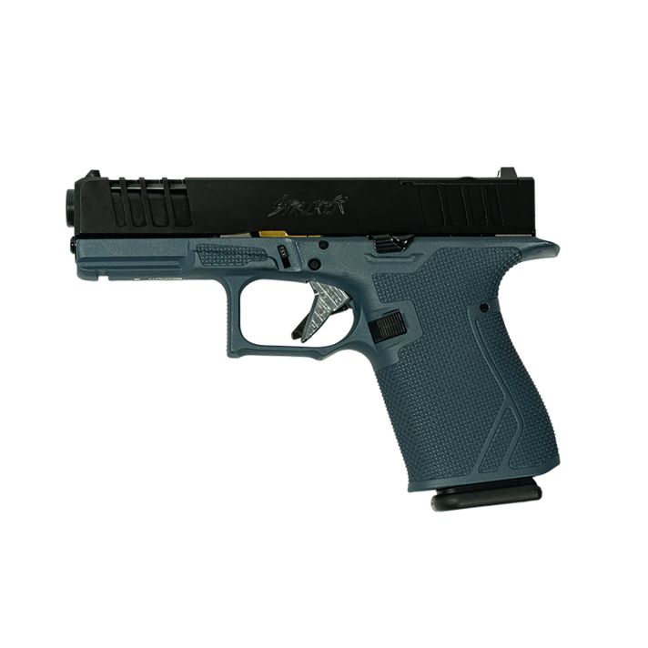 Great Lakes Firearms GL19BLU Striker9mm 15+1 4" Front/Rear Serrations Cerakote Blue Titanium