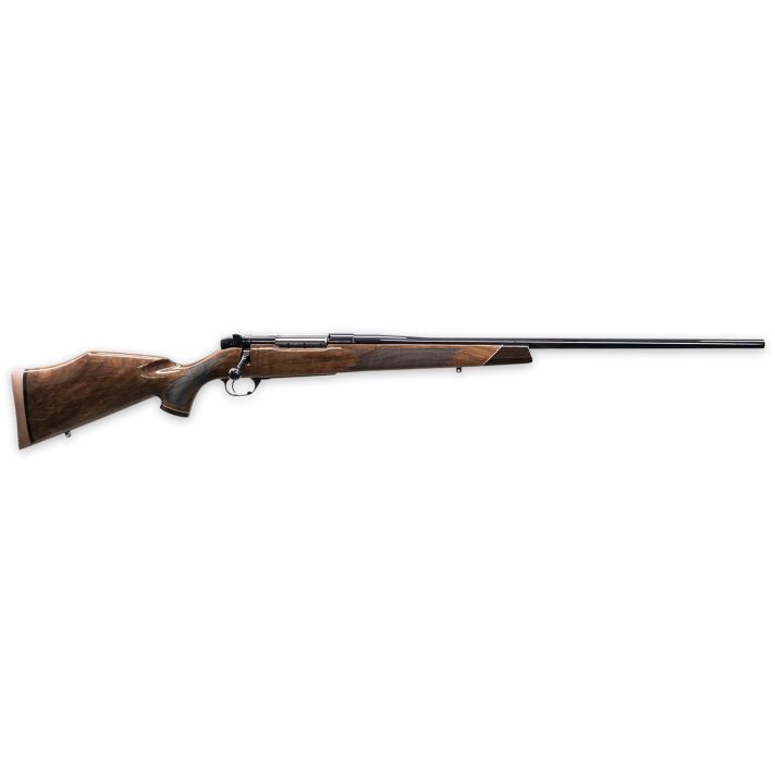 Weatherby MDX01N240WR4O Mark V Deluxe 240 Wthby Mag 4+1 24" High Gloss Fluted Barrel, High Gloss Blued Drilled & Tapped Stainless Steel Receiver, Fixed Gloss Walnut Stock, Right Hand