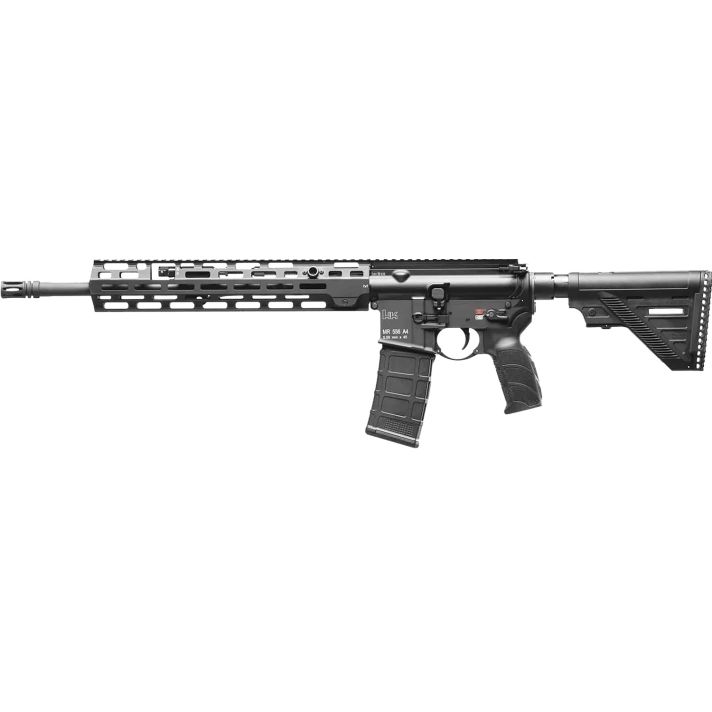 HK 81000827 MR556 A4 5.56x45mm 30+1 16.50" Black Threaded Barrel, Black Picatinny Rail, M-LOK Handguard, 6 Position Black Synthetic Stock, Ambidextrous