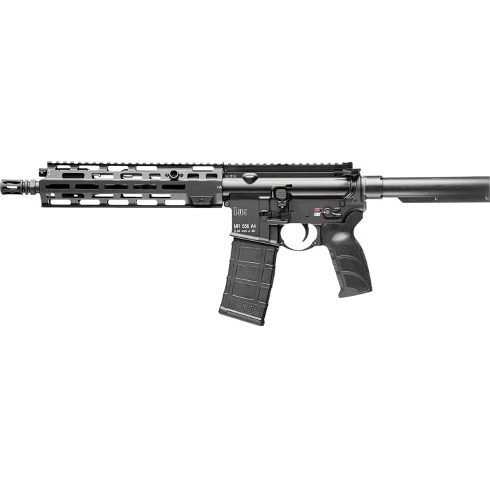 HK 81001050 MR556 A4 5.56x45mm 30+1 11" Black Threaded Barrel, M-LOK Handguard, Black Picatinny Rail Receiver, Black Synthetic 6 Position Stock, Black Polymer Grip, Ambidextrous