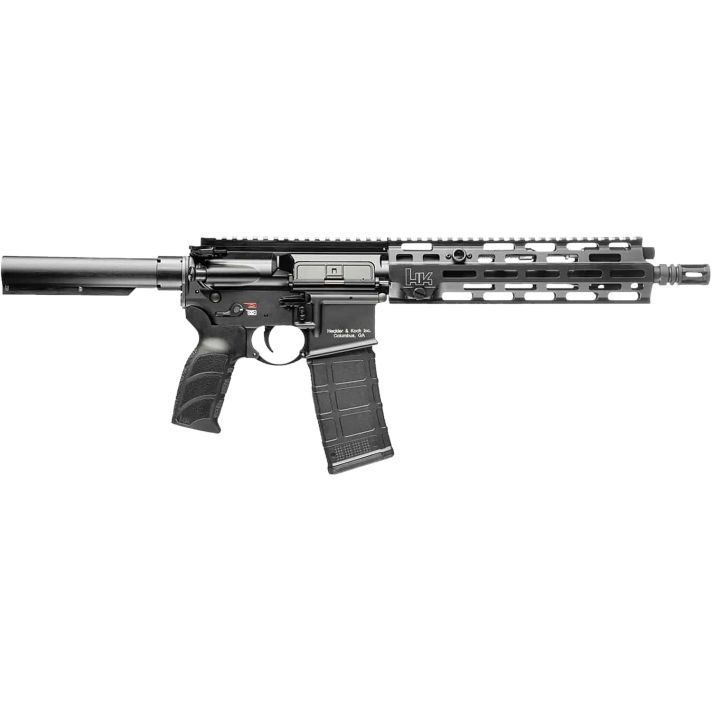 HK 81001051 MR556 A4 5.56x45mm 10+1 11" Black Threaded Barrel, M-LOK Handguard, Black Picatinny Rail Receiver, Black Synthetic 6 Position Stock, Black Polymer Grip, Ambidextrous