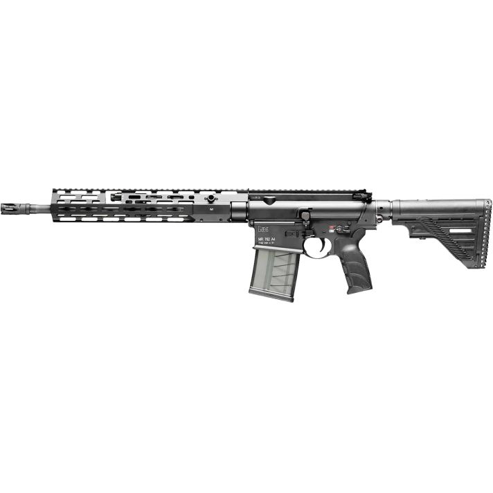 HK 81000829 MR762 A4 7.62x51mm 20+1 16.50" Black Threaded Barrel, Black Picatinny Rail, M-LOK Handguard, 6 Position Black Synthetic Stock, Black Finger Grooved Grip, Ambidextrous