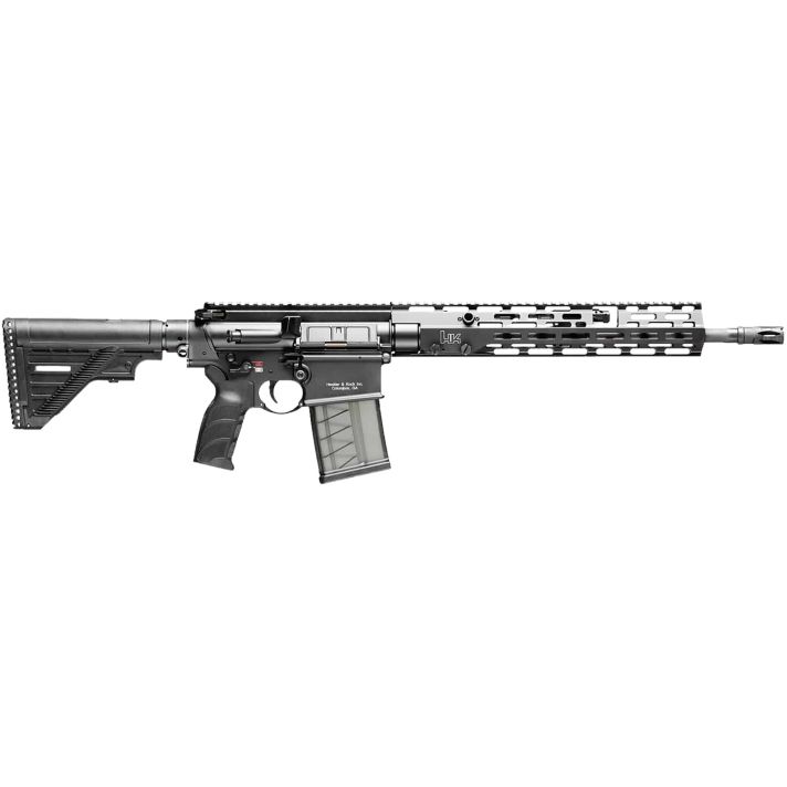 HK 81000830 MR762 A4 7.62x51mm 10+1 16.50" Black Threaded Barrel, Black Picatinny Rail, M-LOK Handguard, 6 Position Black Synthetic Stock, Black Finger Grooved Grip, Ambidextrous