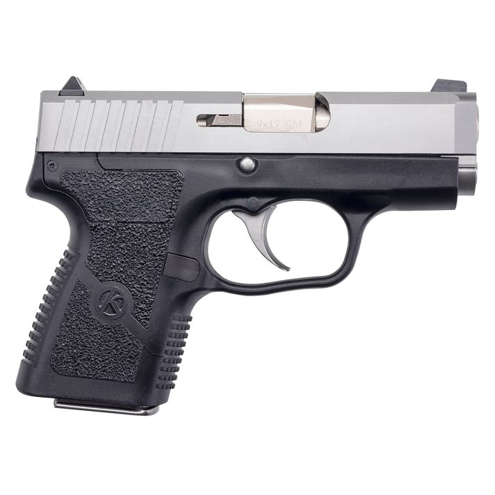 Kahr Arms CM9093N CM99mm Luger 6+1 3" Stainless Steel Barrel, Matte Stainless Serrated Slide, Black Polymer Frame, Black Textured Polymer Grip, Night Sights, No Safety, Right Hand