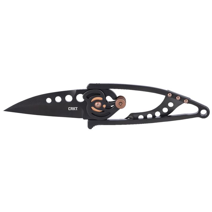 CRKT 5102NK Snap Lock2.55" Folding Drop Point Plain Black TiNi 420J2 SS Blade, Black TiNi Stainless Steel Handle