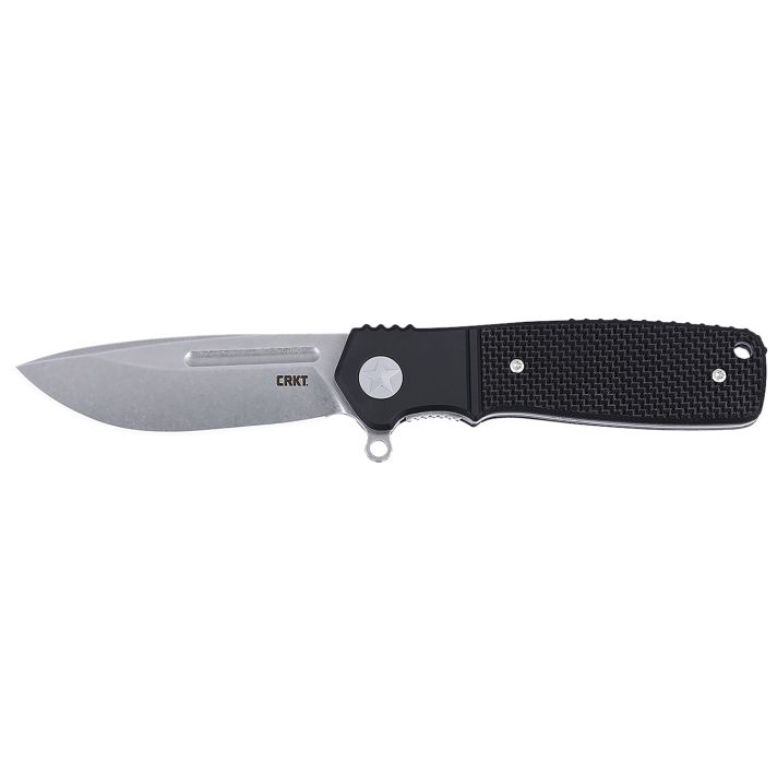 CRKT K246KXP HomefrontEDC Compact 2.91" Folding Aluminum/G10 Plain Stonewashed S35VN SS Blade, Black G10 Handle