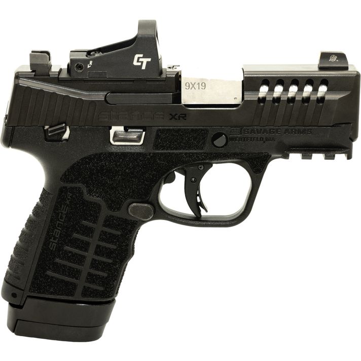 Savage Arms 67054 Stance XR 9mm 13+1 3.20" Natural Black Nitride Ported Stainless Steel Slide Black Glass Filled Nylon Grip Ambidextrous