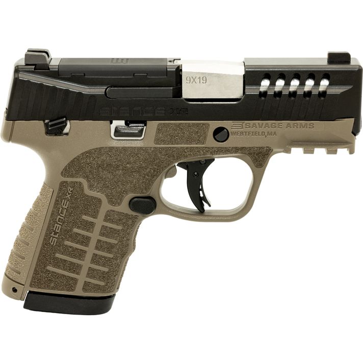 Savage Arms 67055 Stance XR 9mm 13+1 3.20" Natural Black Nitride Ported Stainless Steel Slide FDE Glass Filled Nylon Grip Ambidextrous