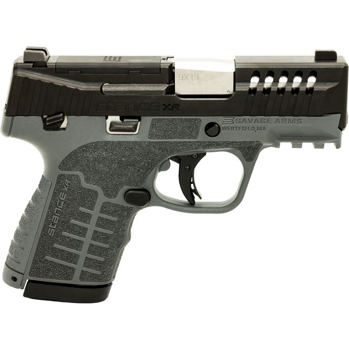 Savage Arms 67058 Stance XR 9mm 13+1 3.20" Natural Black Nitride Ported Stainless Steel Slide Gray Glass Filled Nylon Grip Ambidextrous