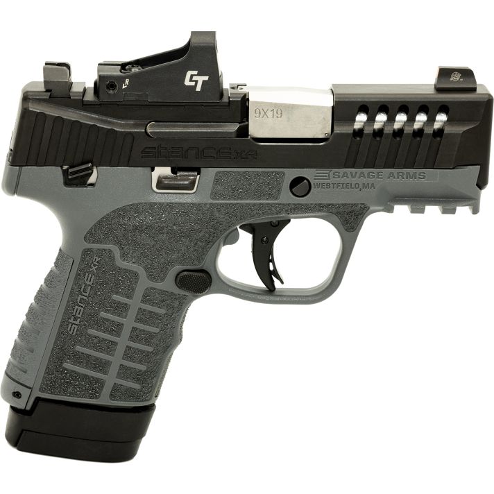 Savage Arms 67060 Stance XR 9mm 13+1 3.20" Natural Black Nitride Ported Stainless Steel Slide Gray Glass Filled Nylon Grip Ambidextrous