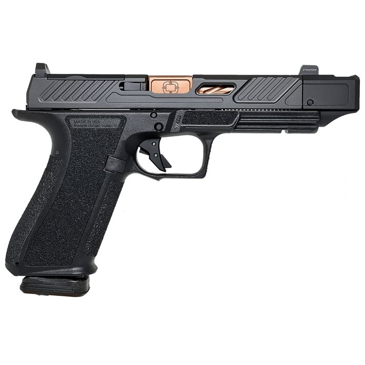 Shadow Systems SS2239CA DR920P Elite 9mm 10+1 Bronze TICN Black Nitride Optic Cut/Serrated/Window Cut Stainless Steel Slide Black Black Interchangeable Backstrap Grip *CA Compliant