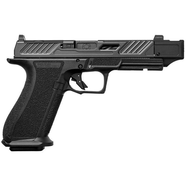 Shadow Systems SS2240CA DR920P Elite 9mm 10+1 Black Black Nitride Optic Cut/Serrated/Window Cut Stainless Steel Slide Black Black Interchangeable Backstrap Grip *CA Compliant