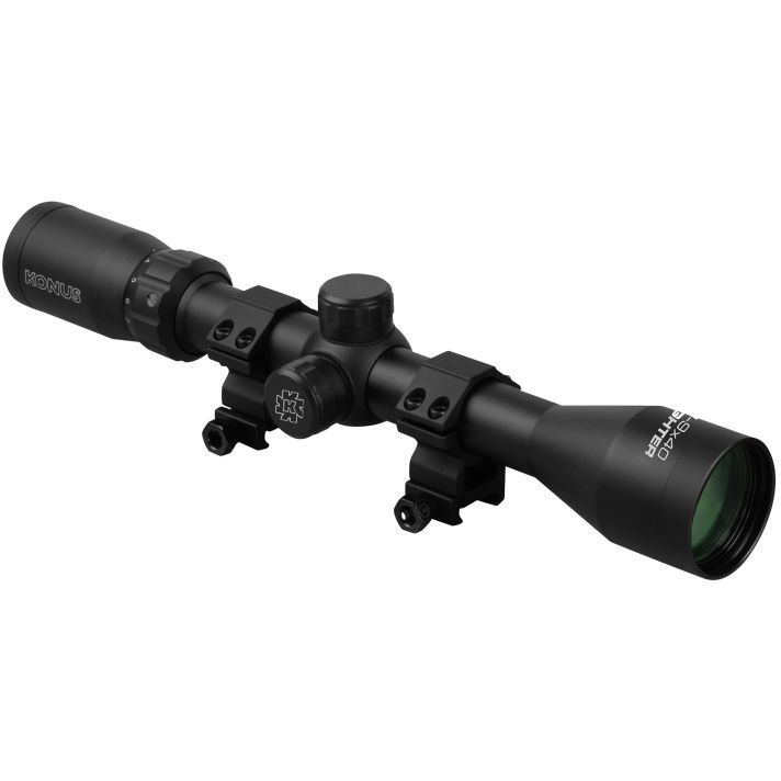 Konus 7352 Fighter Riflescope 3-9x40mm 30/30 Reticle w/ Rings