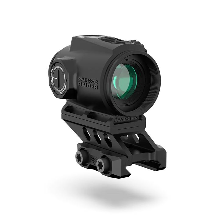 Swampfox Optics RMPS120G6 Raider Micro Prism Black 1x 20mm Tube 6 MOA Green Dot Reticle Green Laser