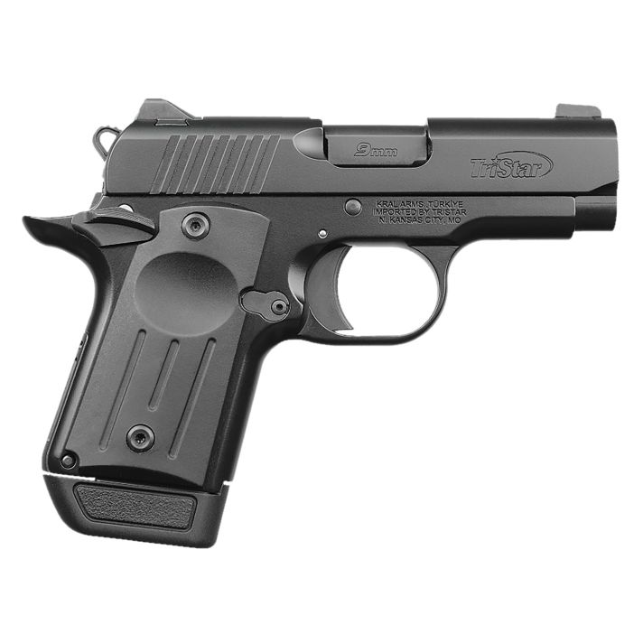 TriStar 85700 Protege XSub-Compact Frame 9mm Luger 7+1 3.20" Black Steel Barrel Black Cerakote Serrated Steel Slide, Black Cerakote Frame, Black Polymer Grip