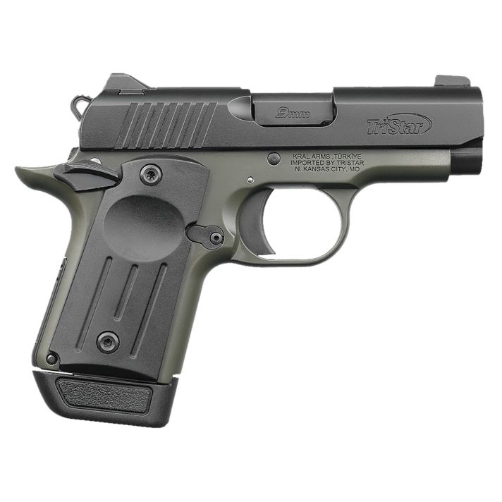 TriStar 85714 Protege XSub-Compact Frame 9mm Luger 7+1 3.20" Black Steel Barrel, Black Cerakote Serrated Steel Slide, OD Green Cerakote Frame, Black Polymer Grip