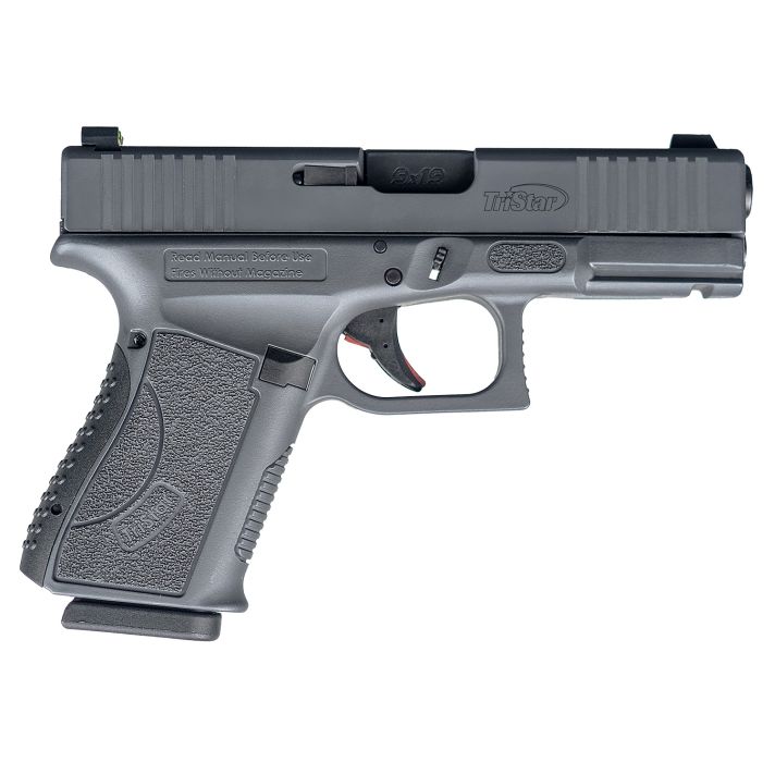 TriStar 85764 Apoc9mm Luger 15+1 4.02" Black Steel Barrel, Sniper Gray Cerakote Serrated Steel Slide & Polymer Frame w/Accessory Rail, Textured Grip