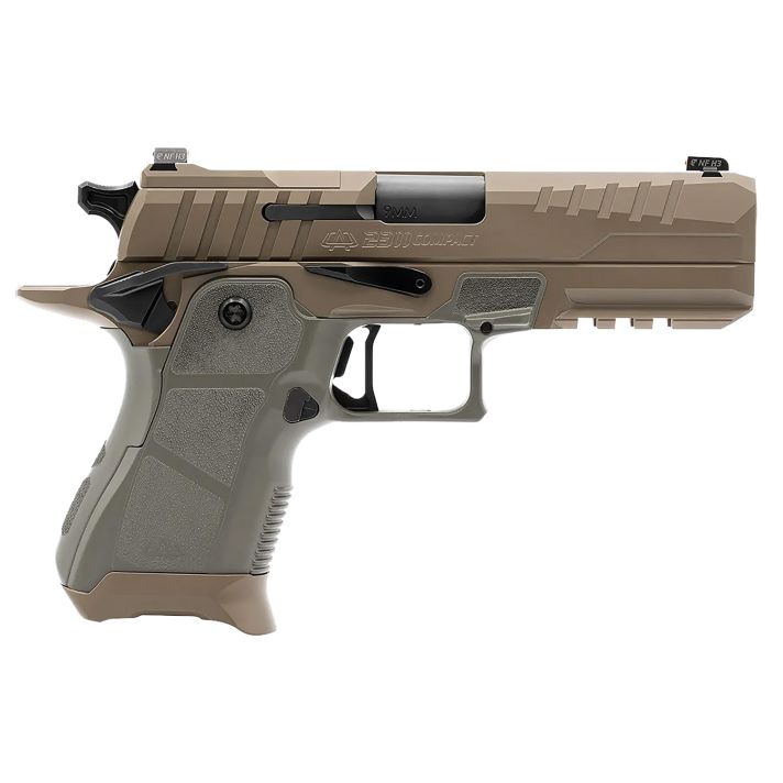 Oa Defense OA2311CMPTKITHDSSTD15 2311 Compact 9x19 15rd 4.25" Black DLC High Desert Sage Optic Ready 17-4 Stainless Steel Slide High Desert Sage Polymer Grip Ambidextrous