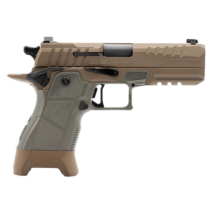 Oa Defense OA2311CMPTPLSHDSSTD17 2311 Compact Plus Kit 9x19 17rd 4.25" Black DLC High Desert Sage Optic Ready 17-4 Stainless Steel Slide High Desert Sage Polymer Grip Ambidextrous