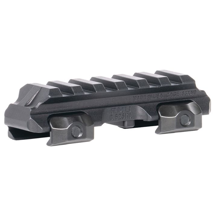 Reptilia LLC 100271 RMU Mount 6 Slot Black 7075-T6 Aluminum Mil-Spec 1913 Picatinny Rail Mount