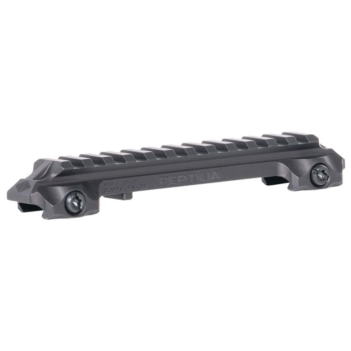 Reptilia LLC 100269 RMU Mount 12 Slot Black 7075-T6 Aluminum Mil-Spec 1913 Picatinny Rail Mount