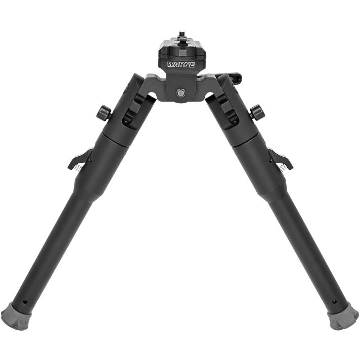 Warne 7914M Skyline Lite BipodFolding Black Aluminum/Steel