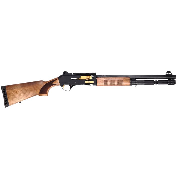 Four Peaks Imports 12077 AKSA Arms S4 12 Gauge 3" 5+1 18.50" Chrome Plated 7075-T6 Aluminum Receiver Wood Stock