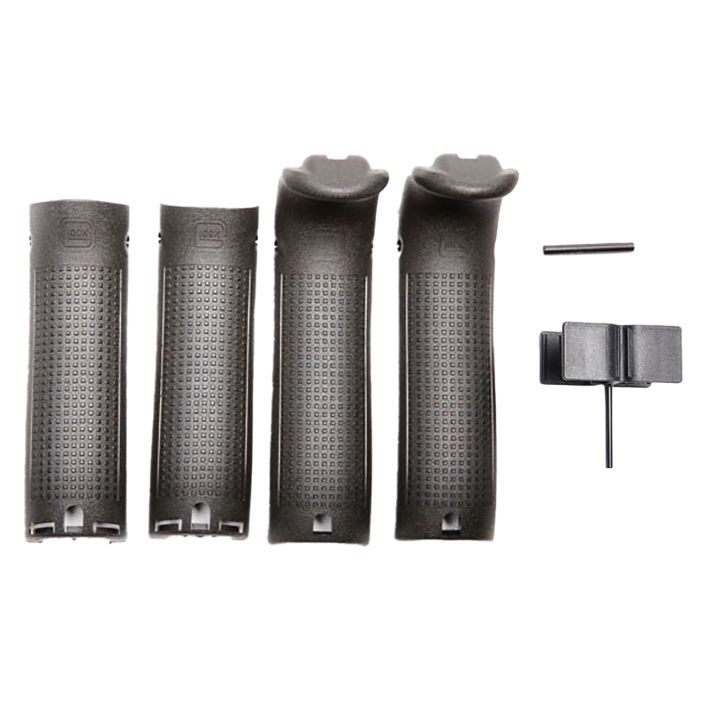 Glock 30819Backstrap/Beavertail Set Compatible w/ Glock 20/21/40/41 Black Polymer