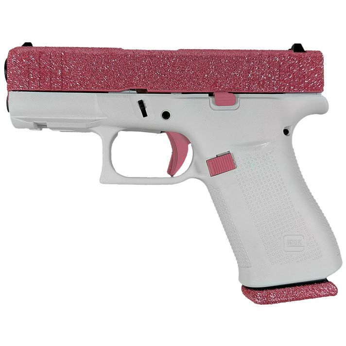 Glock PX4350204NBGF G43XSub-Compact Frame 9mm Luger 10+1 3.41" Black GMB Barrel, Bubblegum Cerakote Serrated Steel Slide, Frost Cerakote Polymer Frame w/Beavertail, Ambidextrous