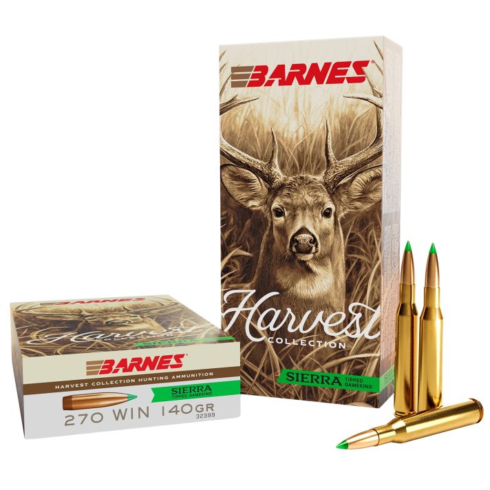 Barnes Bullets 32399Harvest 270Win 140gr Sierra Tipped GameKing 20 Per Box/10 Case