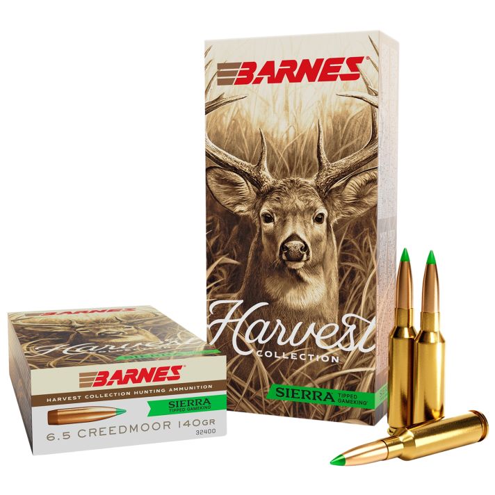 Barnes Bullets 32400Harvest 6.5Creedmoor 140gr Sierra Tipped GameKing 20 Per Box/10 Case