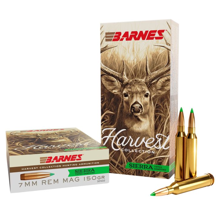 Barnes Bullets 32402Harvest 7mmRemMag 150gr Sierra Tipped GameKing 20 Per Box/10 Case